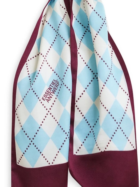 Essentiel Antwerp argyle-print scarf - Red - zdjęcie produktu nr 1