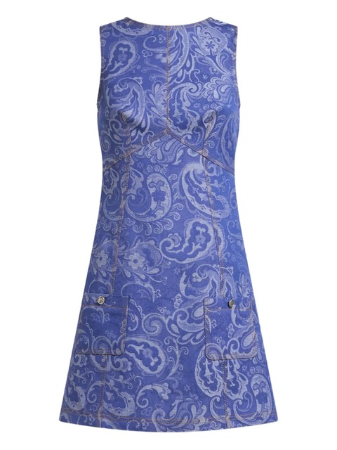 ETRO patterned-jacquard dress - Blue - zdjęcie produktu nr 1