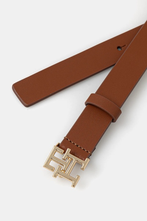 Tommy Hilfiger pasek skórzany damski kolor brązowy AW0AW17496 - zdjęcie produktu nr 2