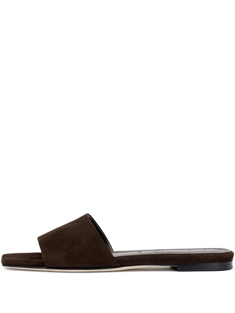 Aeyde Anna slip-on square-toe slides - Brown - zdjęcie produktu nr 1
