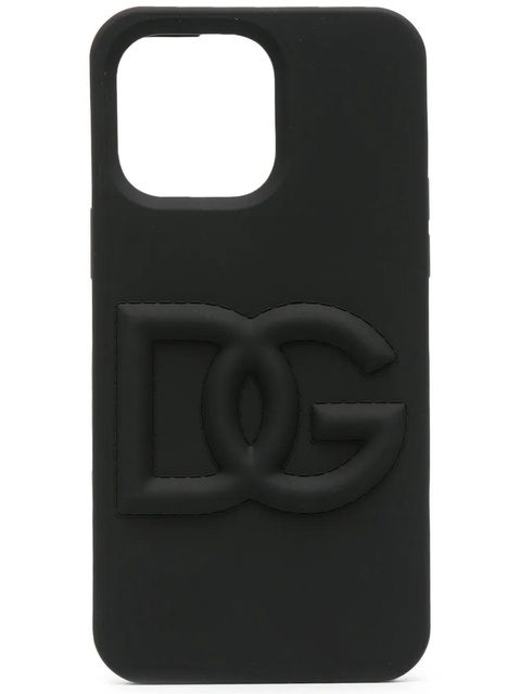 Dolce & Gabbana logo-embossed iPhone 14 Pro Max case - Black - zdjęcie produktu nr 2