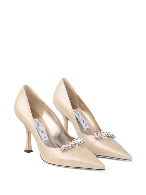 Jimmy Choo 90mm Belinda crystal-embellished pumps - Gold - zdjęcie produktu nr 2