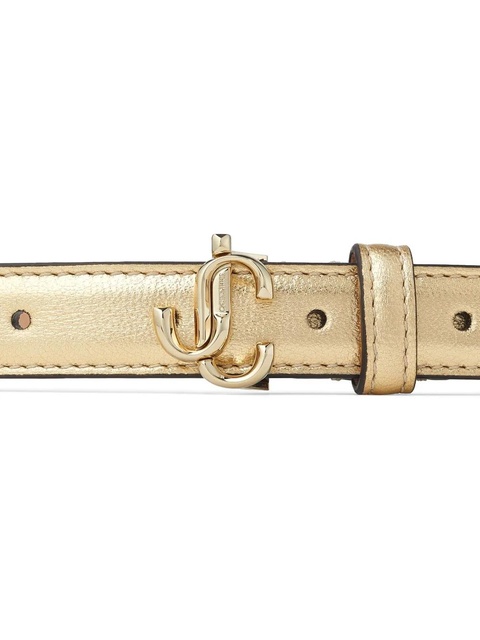 Jimmy Choo Helina logo-buckle belt - Gold - zdjęcie produktu nr 1