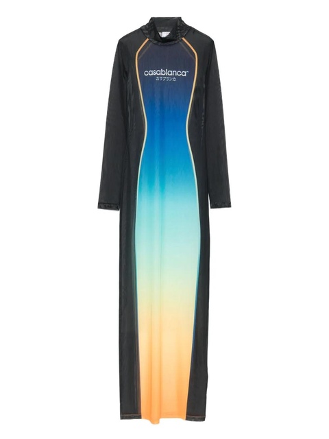 Casablanca gradient-effect maxi dress - Black - zdjęcie produktu nr 1