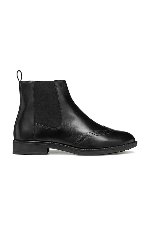 Geox botki skórzane D JAYLON 2 damskie kolor czarny na płaskim obcasie D56QAA 043NH C9999 - zdjęcie produktu nr 1