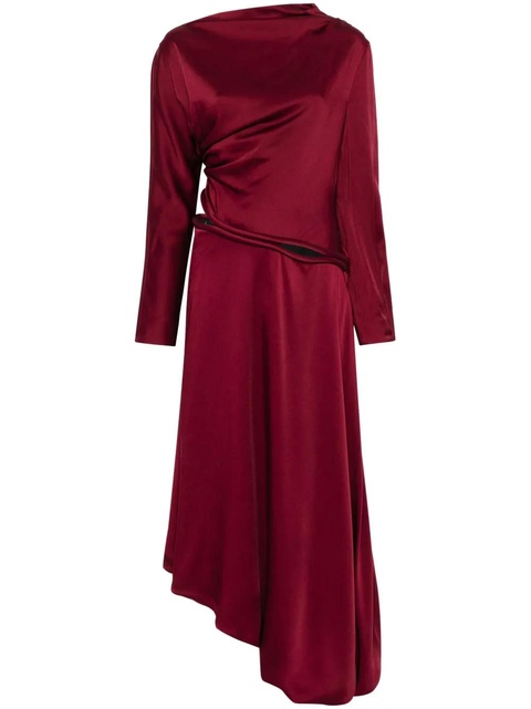 Victoria Beckham piped-trim midi dress - Red - zdjęcie produktu nr 1