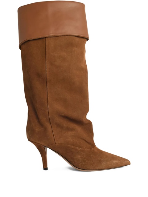 Paris Texas 75mm Ines suede knee-high boots - Neutrals - zdjęcie produktu nr 1
