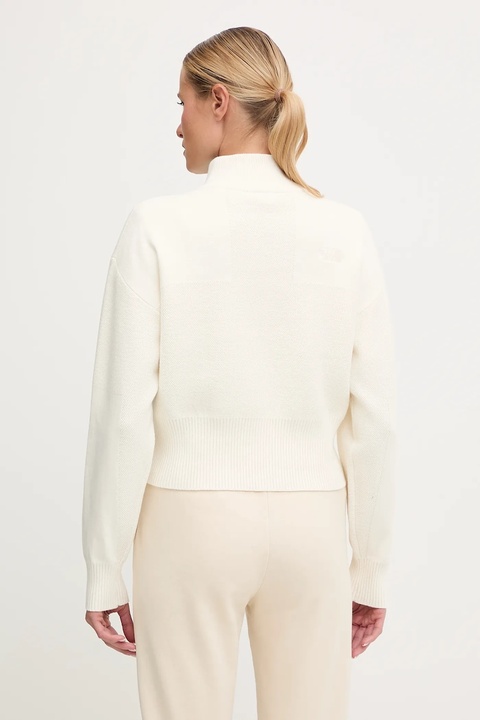 The North Face sweter z dodatkiem wełny kolor beżowy z półgolfem NF0A8E79QLI1 - zdjęcie produktu nr 2