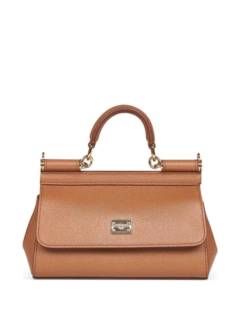 Dolce & Gabbana dauphine calf leather top handle bag - Brown - zdjęcie produktu nr 1