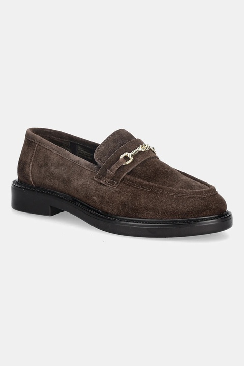 Steve Madden mokasyny zamszowe Huddles damskie kolor brązowy na płaskim obcasie 11002911 - zdjęcie produktu nr 1