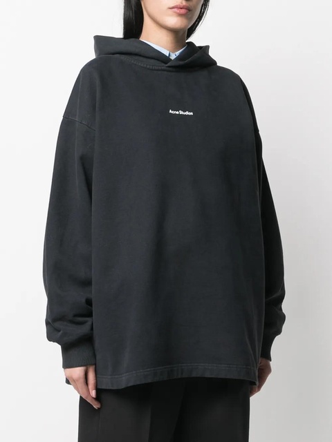 Acne Studios logo-print hoodie - Black - zdjęcie produktu nr 2