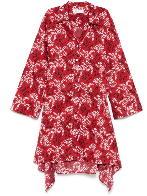 Lanvin printed midi dress - Red - zdjęcie produktu nr 1