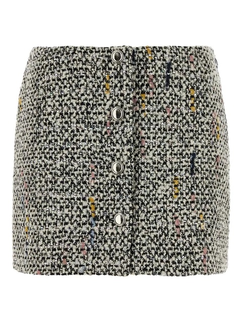 Alessandra Rich tweed sequinned mini skirt - Neutrals - zdjęcie produktu nr 2