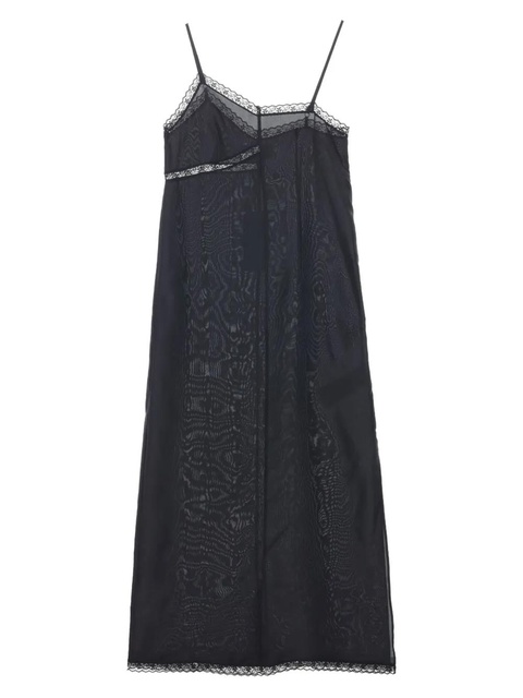 MM6 Maison Margiela asymmetric silk dress - Black - zdjęcie produktu nr 2