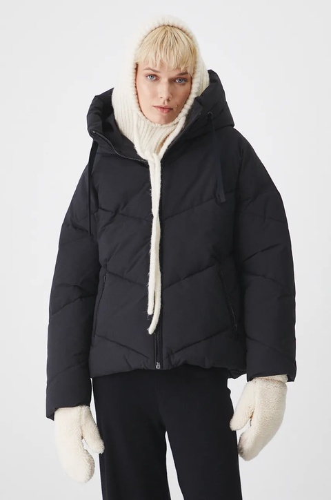 Medicine kurtka damska kolor czarny zimowa oversize - zdjęcie produktu nr 2