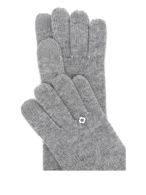 Maje flower-embellished wool gloves - Grey - zdjęcie produktu nr 2