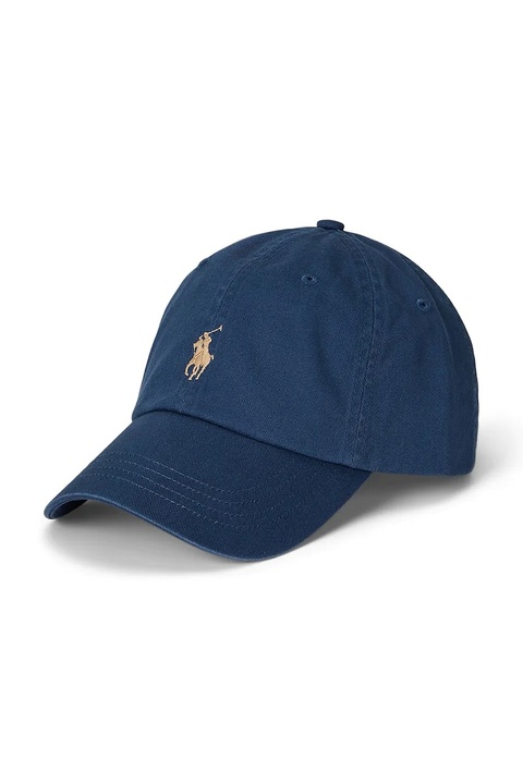 Polo Ralph Lauren czapka z daszkiem bawełniana kolor granatowy gładka 710667709 - zdjęcie produktu nr 1