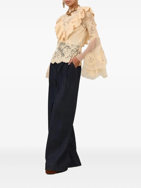 ZIMMERMANN ruffled lace shirt - Neutrals - zdjęcie produktu nr 2