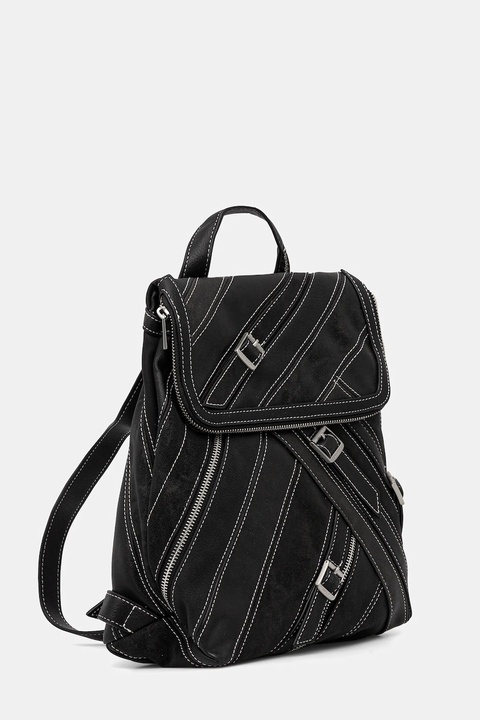 Desigual plecak FIBONACCI HAMPTON MI damski kolor czarny mały gładki 25WAKP25 - zdjęcie produktu nr 2