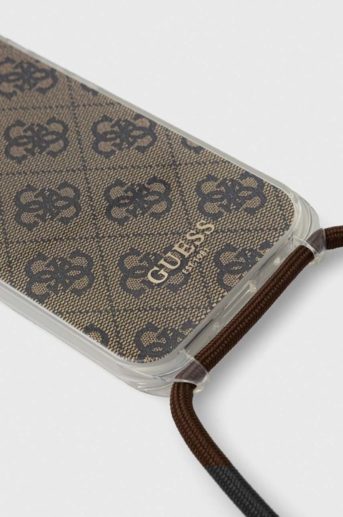 Guess etui na telefon iPhone 15 Pro 6.1" kolor brązowy - zdjęcie produktu nr 2