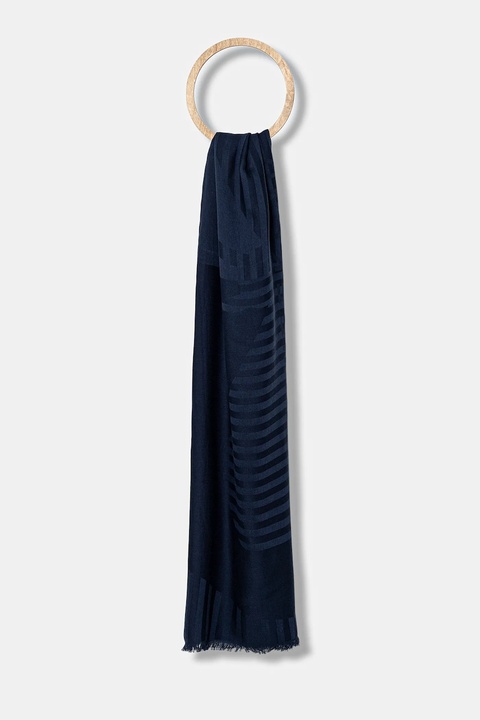 Weekend Max Mara chusta LUGLIO damski kolor granatowy wzorzysta 2525546024600 - zdjęcie produktu nr 1