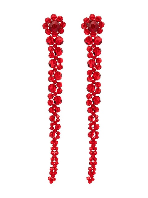 Simone Rocha Drip crystal drop earrings - Red - zdjęcie produktu nr 1