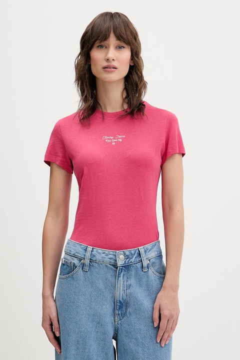 Tommy Jeans t-shirt damski kolor czerwony DW0DW21542 - zdjęcie produktu nr 1