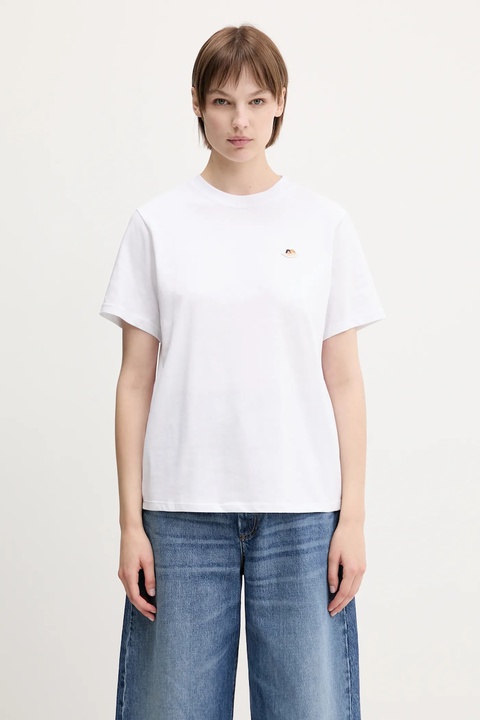 Fiorucci t-shirt bawełniany Angel Patch Slim Fit damski kolor biały W02SPTSH101CJ01WH01 - zdjęcie produktu nr 1