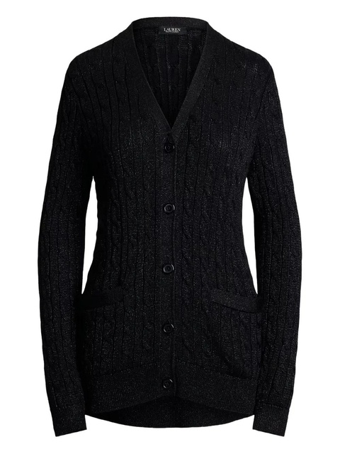 Lauren Ralph Lauren cable-knit cardigan - Black - zdjęcie produktu nr 2