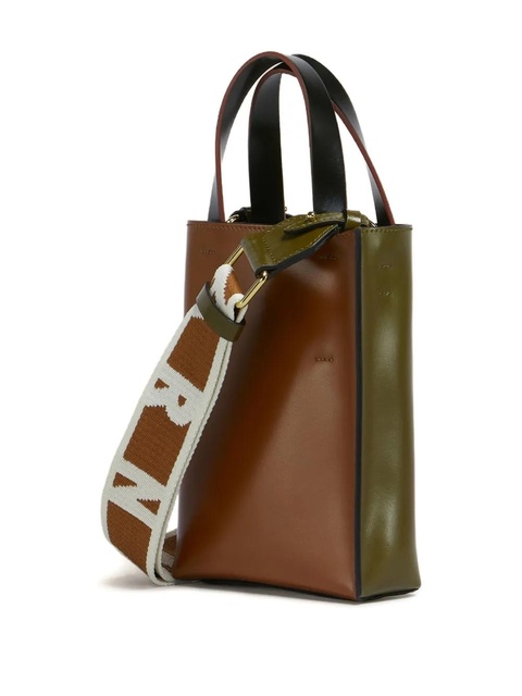 Marni Museo leather tote bag - Green - zdjęcie produktu nr 2