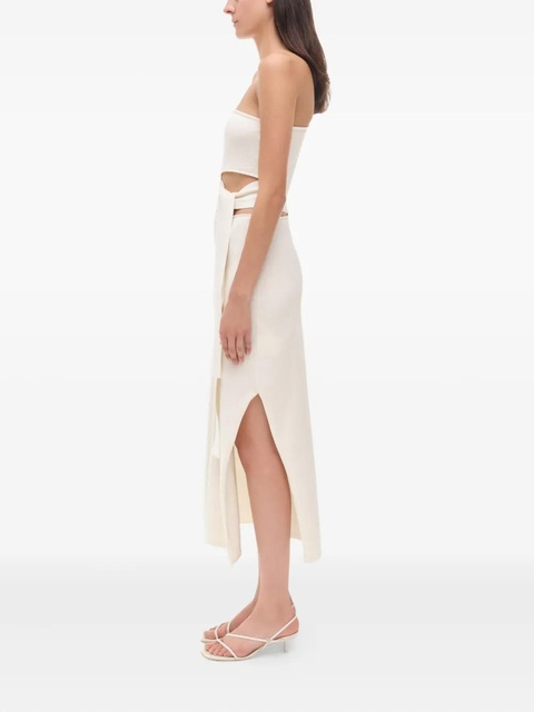 Simkhai Aurelia one-shoulder cut-out midi dress - Neutrals - zdjęcie produktu nr 2