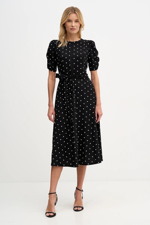 Dkny sukienka kolor czarny midi rozkloszowana DD1G3848 - zdjęcie produktu nr 1