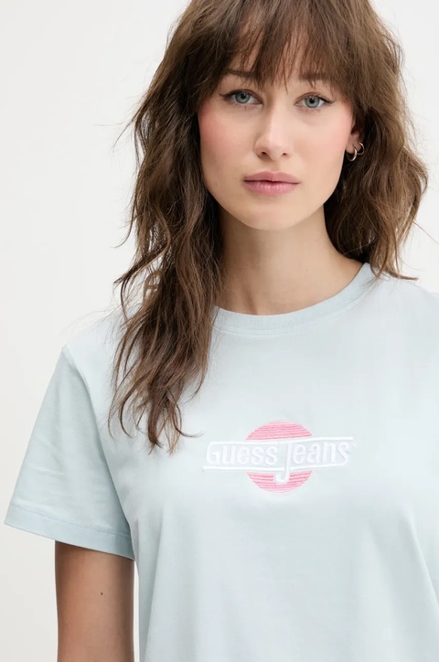 Guess Jeans t-shirt damski kolor niebieski W5GI26 J1314 - zdjęcie produktu nr 1