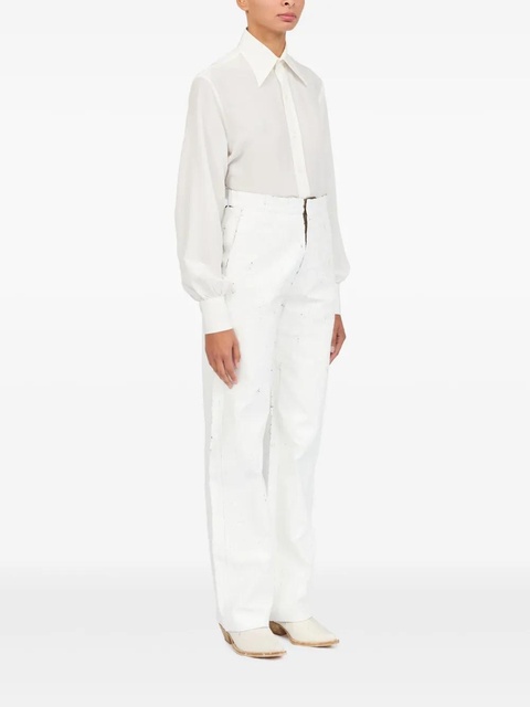 MM6 Maison Margiela coated trousers - White - zdjęcie produktu nr 2