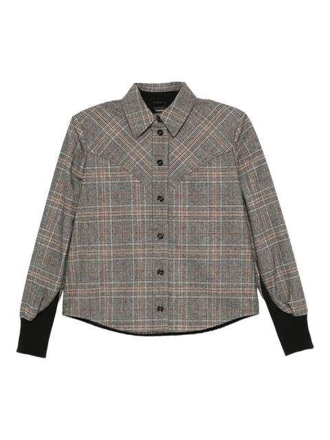 PINKO checked panelled shirt - Grey - zdjęcie produktu nr 1