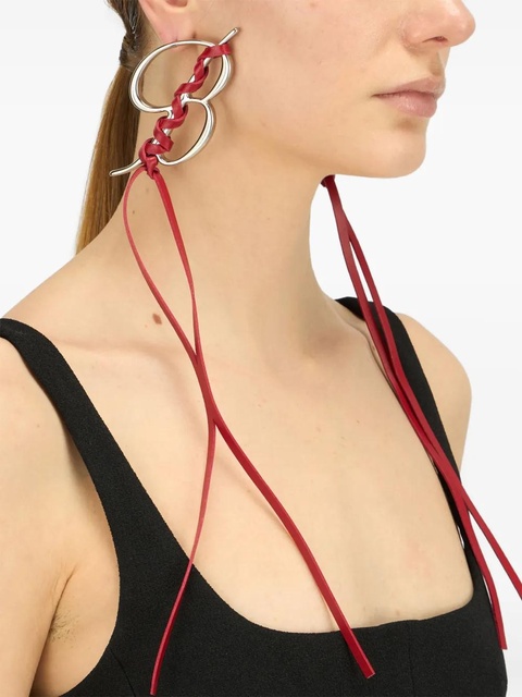 Blumarine B-Monogram drop earrings - Grey - zdjęcie produktu nr 1