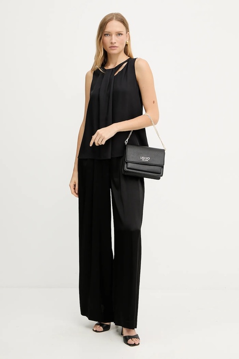 Armani Exchange bluzka damska kolor czarny gładka XW001026 AF16122 - zdjęcie produktu nr 2