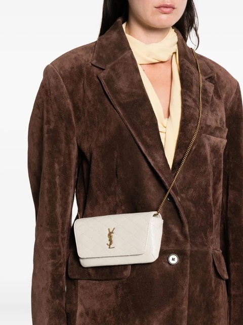 Saint Laurent quilted-monogram mini bag - Neutrals - zdjęcie produktu nr 2