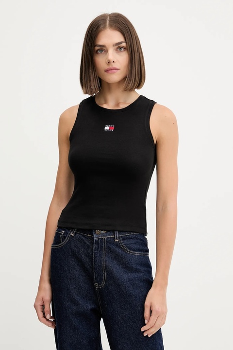 Tommy Jeans top kolor czarny DW0DW20896 - zdjęcie produktu nr 1