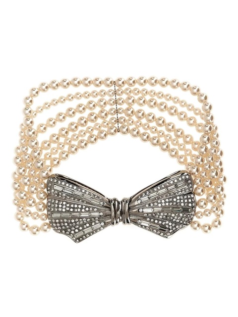 Alessandra Rich pearl choker - Neutrals - zdjęcie produktu nr 1