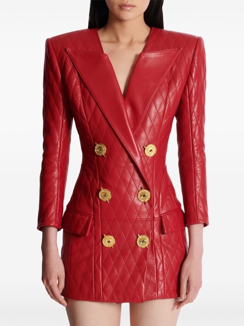 Balmain quilted mini dress - Red - zdjęcie produktu nr 2