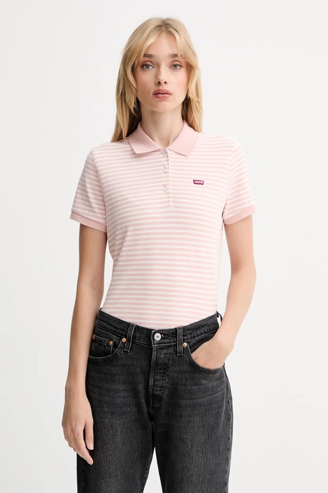 Levi's polo damski kolor różowy 52599 - zdjęcie produktu nr 1