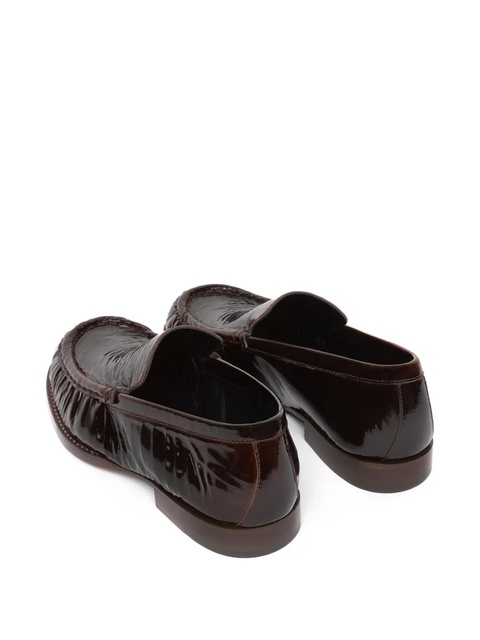 DRIES VAN NOTEN patent-finish leather loafers - Brown - zdjęcie produktu nr 2