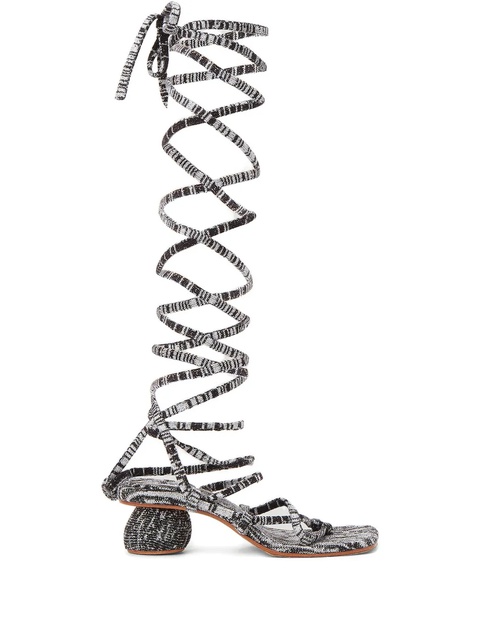 Isa Boulder lace-up strappy sandals - White - zdjęcie produktu nr 1