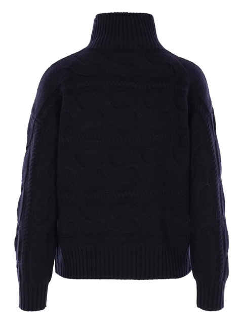 Max Mara cable-knit high-neck sweater - Blue - zdjęcie produktu nr 2