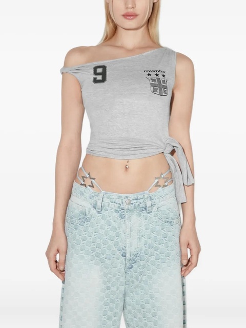 MISBHV knotted-graphic football top - Grey - zdjęcie produktu nr 1
