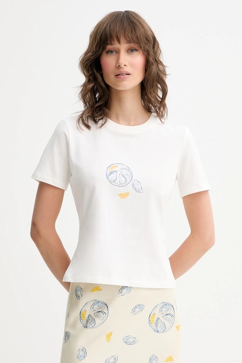 Never Fully Dressed t-shirt Baby damski kolor biały NFDTO1776 - zdjęcie produktu nr 1