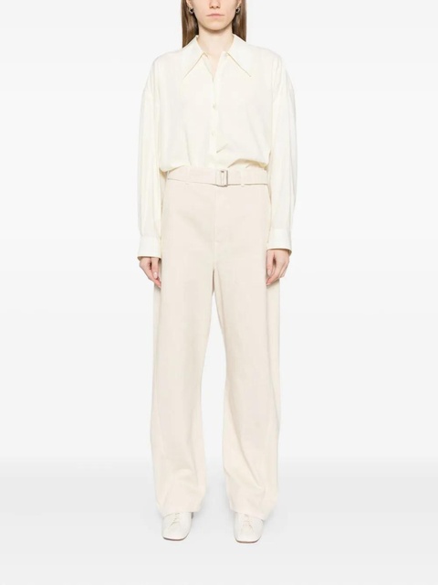 LEMAIRE twisted belted trousers - Neutrals - zdjęcie produktu nr 1