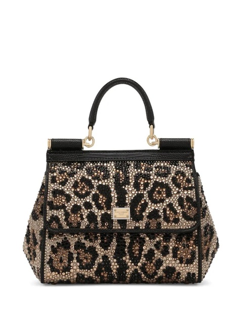 Dolce & Gabbana small Sicily crystal-embellished tote bag - Neutrals - zdjęcie produktu nr 1