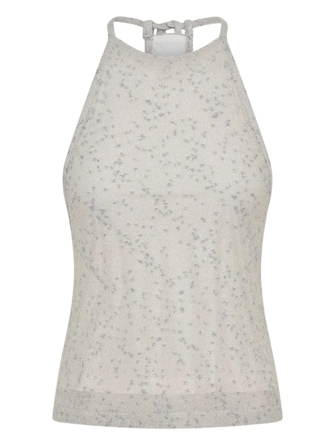 Christopher Esber metallic-detail halterneck top - Grey - zdjęcie produktu nr 1